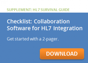 Checklist collaboration software for HL7 integration